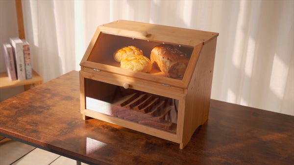 Keep Your Bread Fresh and Organized: Discover the Double Layer, Large Capacity Bread Box