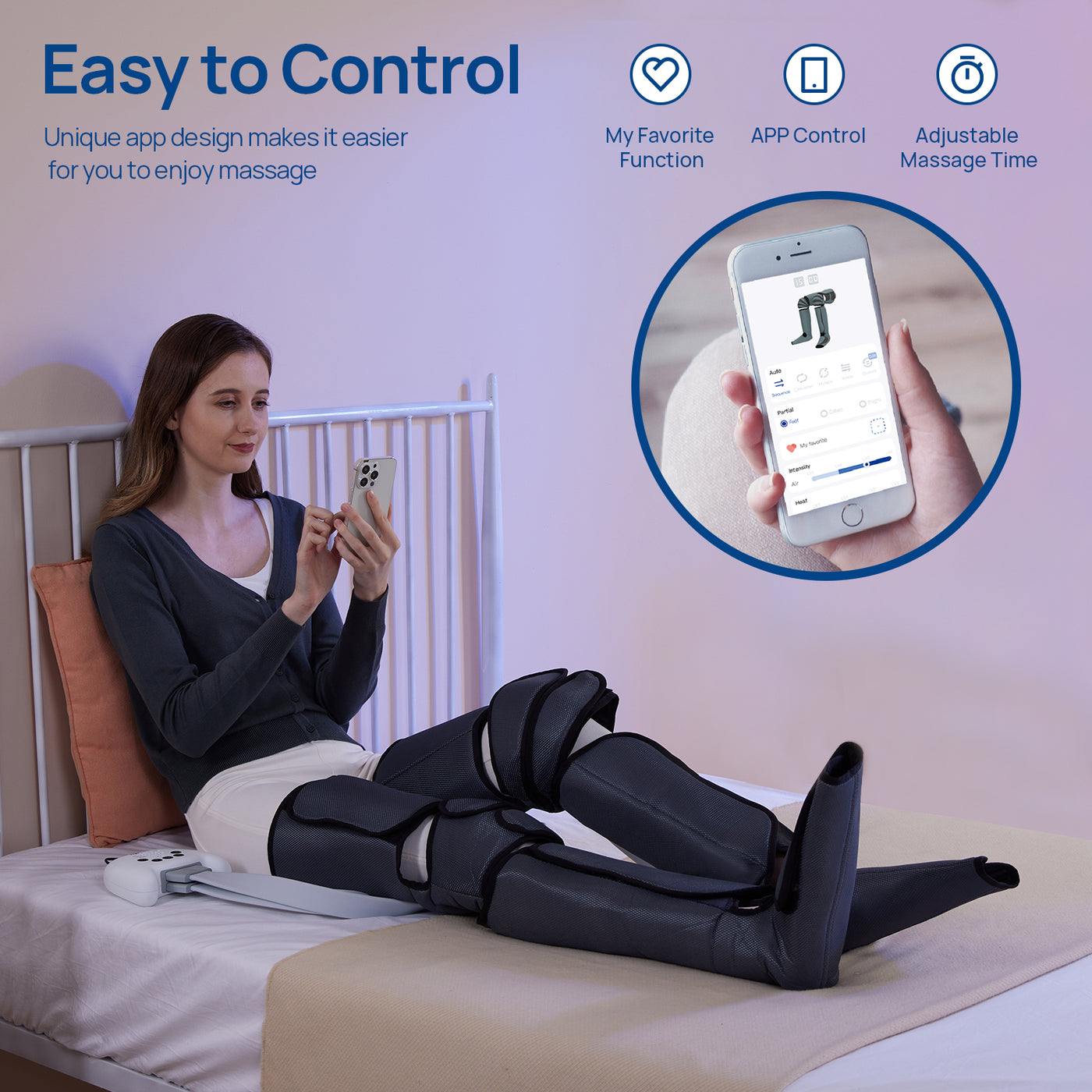 ErgoRelax Leg Massager for Circulation and Pain Relief Air Compression