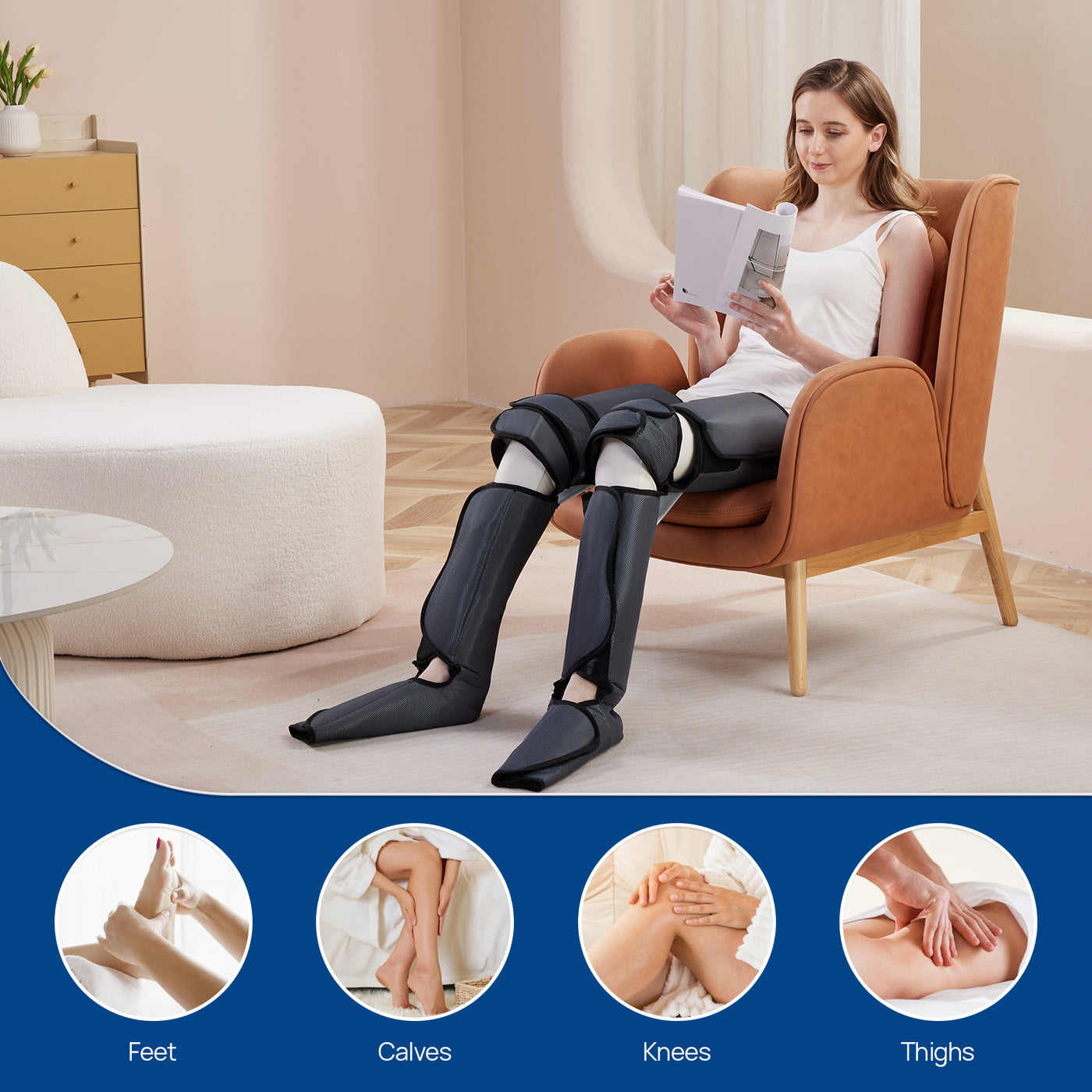 ErgoRelax Leg Massager for Circulation and Pain Relief Air Compression