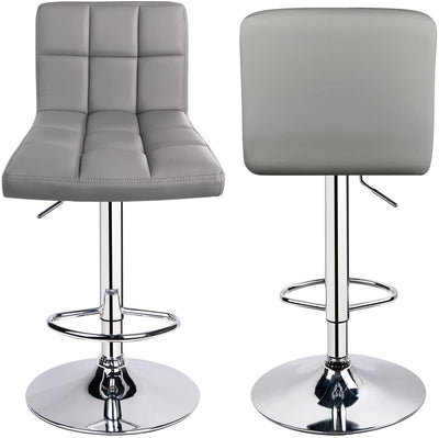 Adjustable Swivel Bar Stool with Square Back (1 Chair)