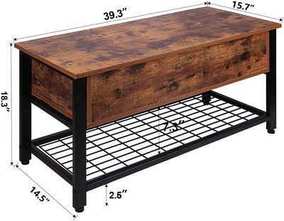 Industrial Storage Bench Metal Frame - HOMEKOKO