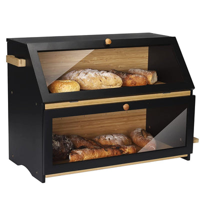 Large Capacity Bread Storage Bin with Cutting Board - HOMEKOKO