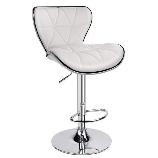 Modern Shell Back Adjustable Swivel Bar Stools - HOMEKOKO