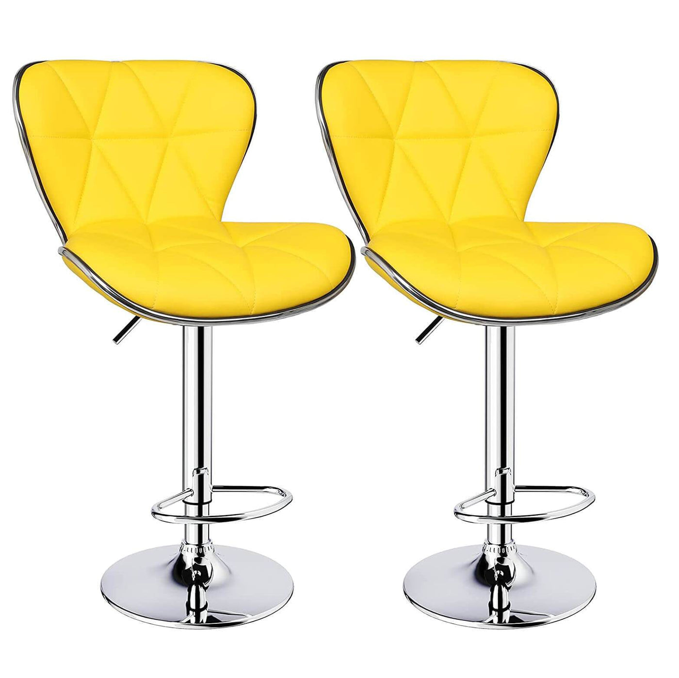 Modern Shell Back Adjustable Swivel Bar Stools - HOMEKOKO