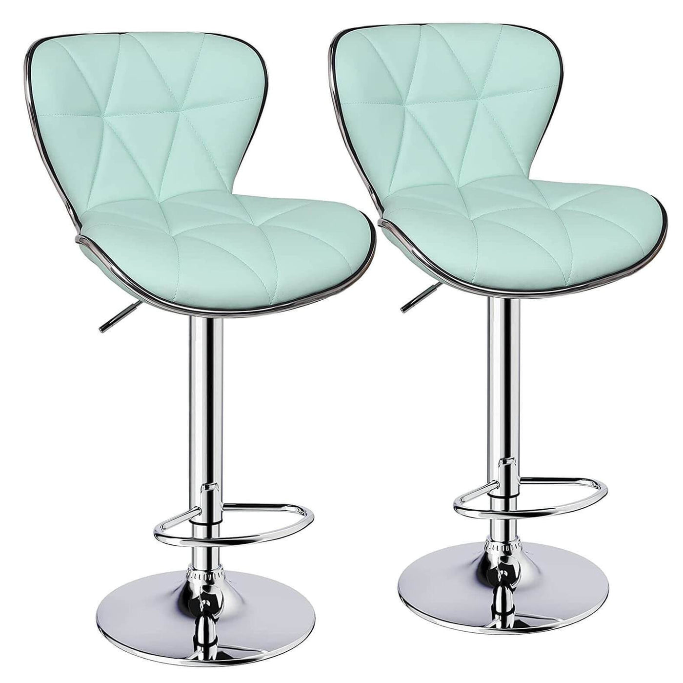 Modern Shell Back Adjustable Swivel Bar Stools - HOMEKOKO