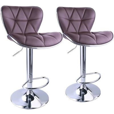 Modern Shell Back Adjustable Swivel Bar Stools - HOMEKOKO