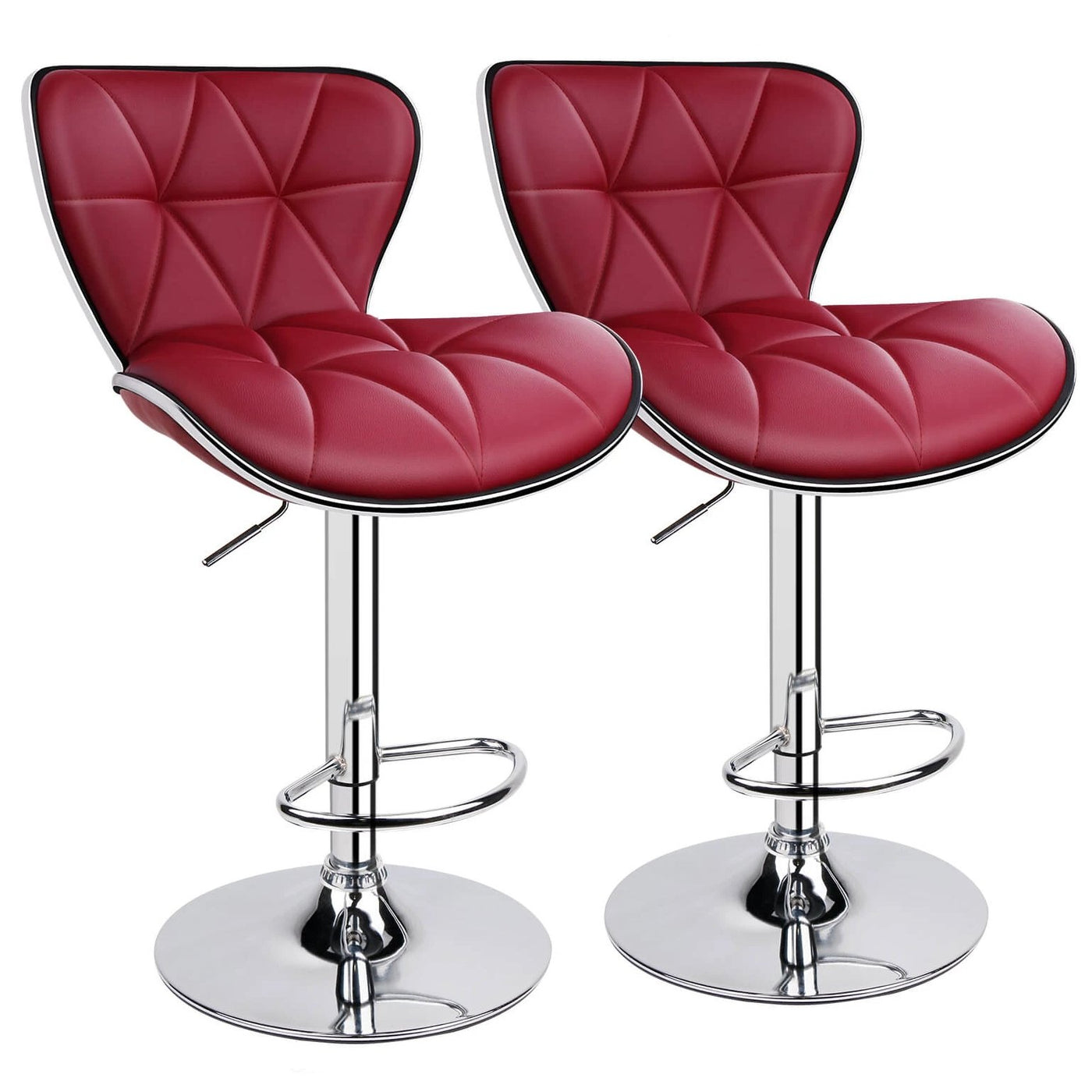 Modern Shell Back Adjustable Swivel Bar Stools - HOMEKOKO