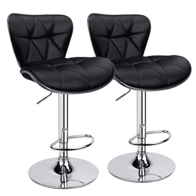 Modern Shell Back Adjustable Swivel Bar Stools - HOMEKOKO