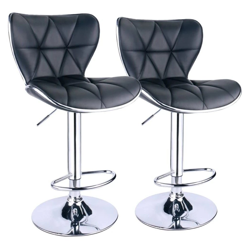 Modern Shell Back Adjustable Swivel Bar Stools - HOMEKOKO