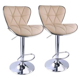 Modern Shell Back Adjustable Swivel Bar Stools - HOMEKOKO