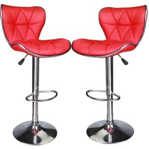 Modern Shell Back Adjustable Swivel Bar Stools - HOMEKOKO