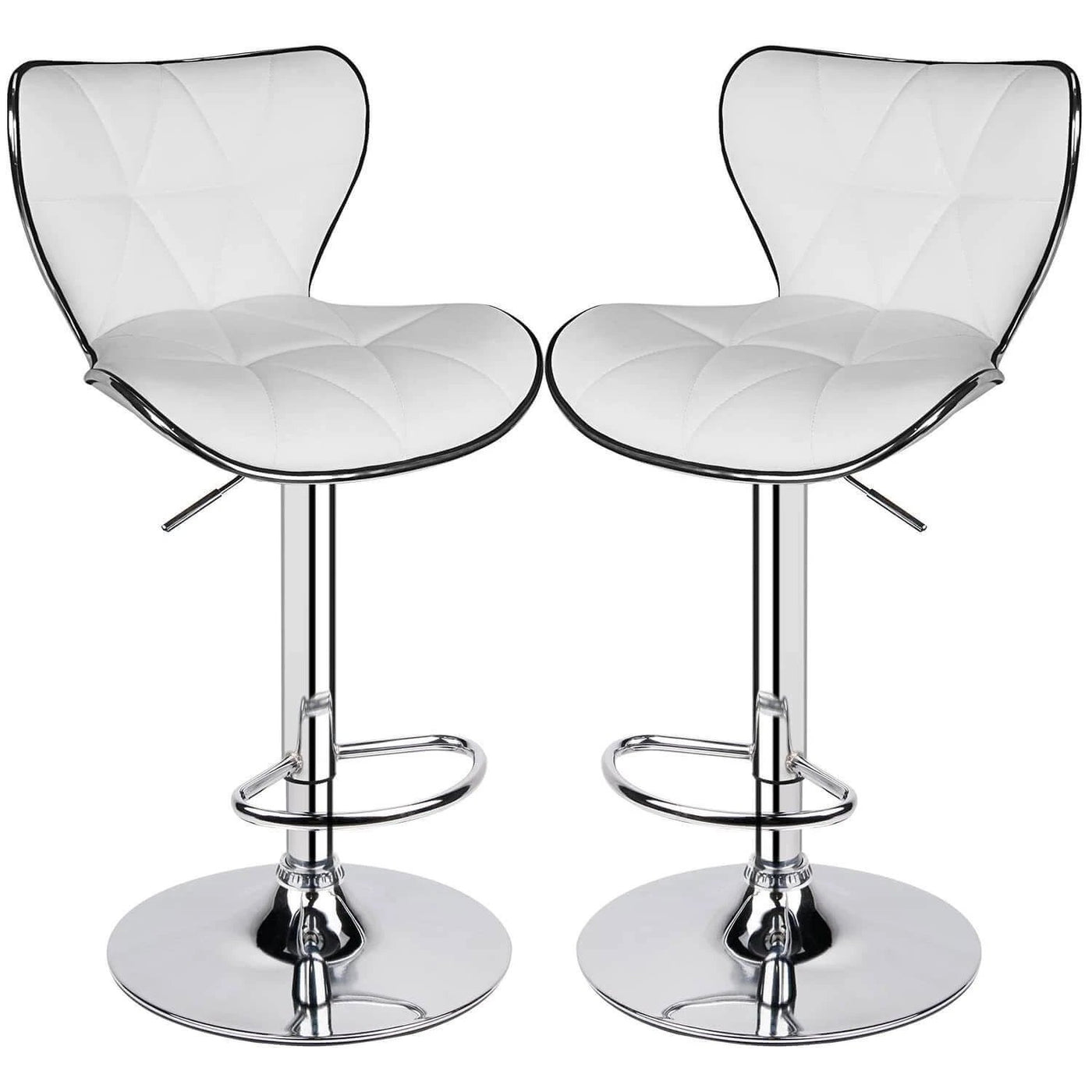 Modern Shell Back Adjustable Swivel Bar Stools - HOMEKOKO