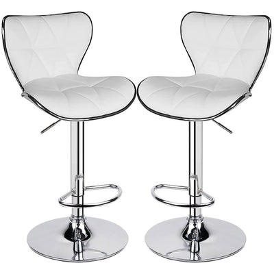 Modern Shell Back Adjustable Swivel Bar Stools - HOMEKOKO