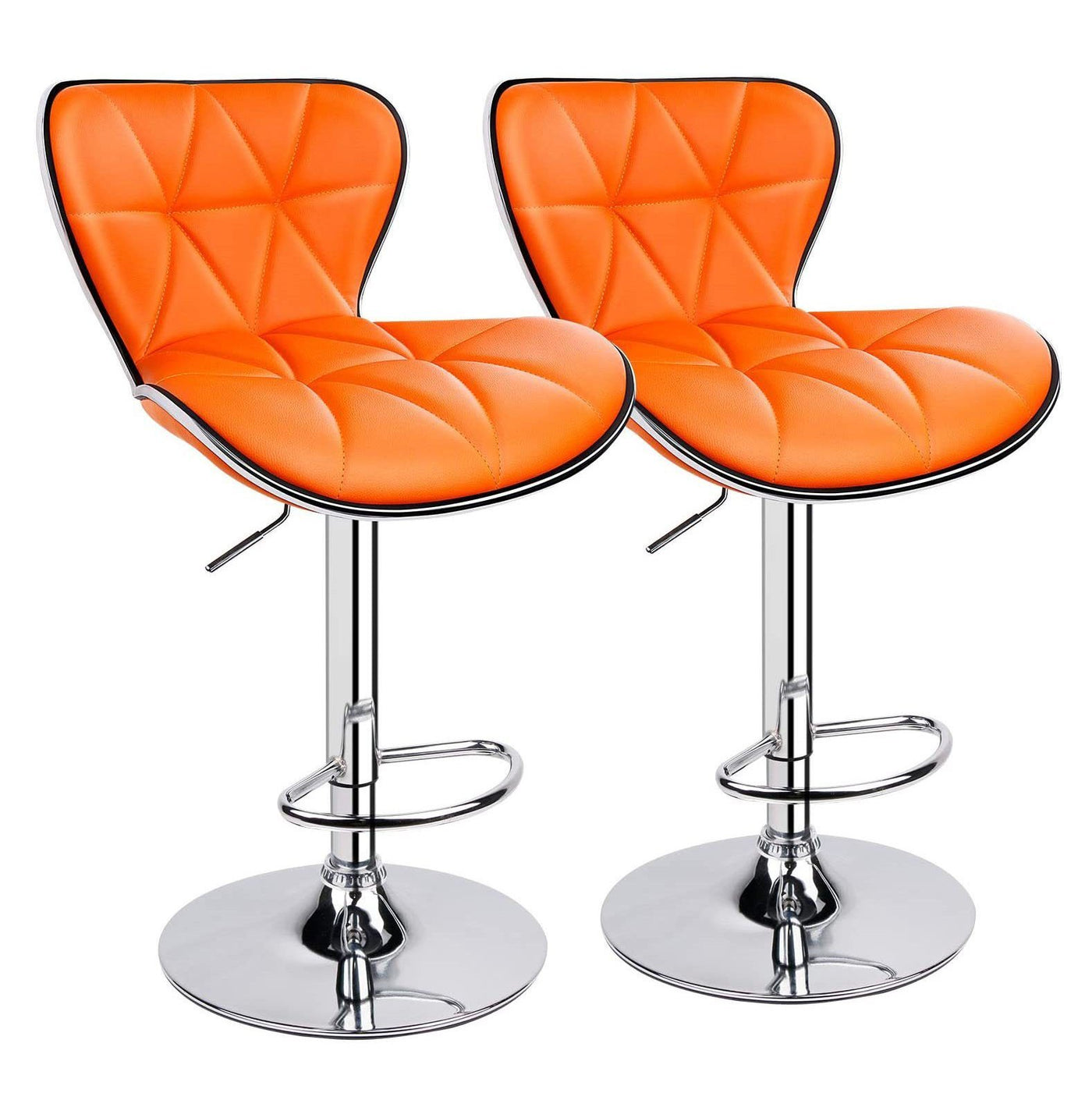 Modern Shell Back Adjustable Swivel Bar Stools - HOMEKOKO