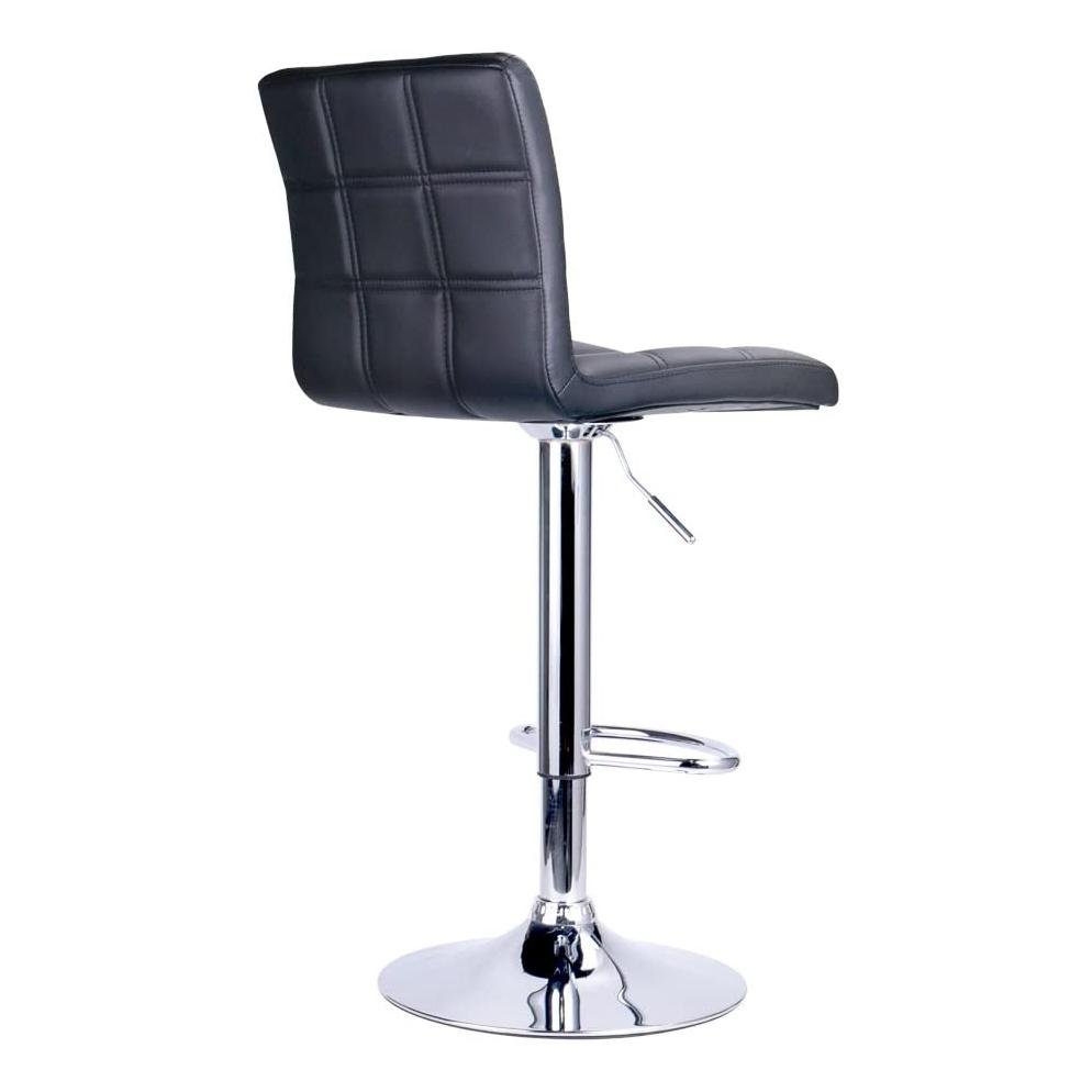 PU Leather Square Adjustable Swivel Bar Stools - HOMEKOKO