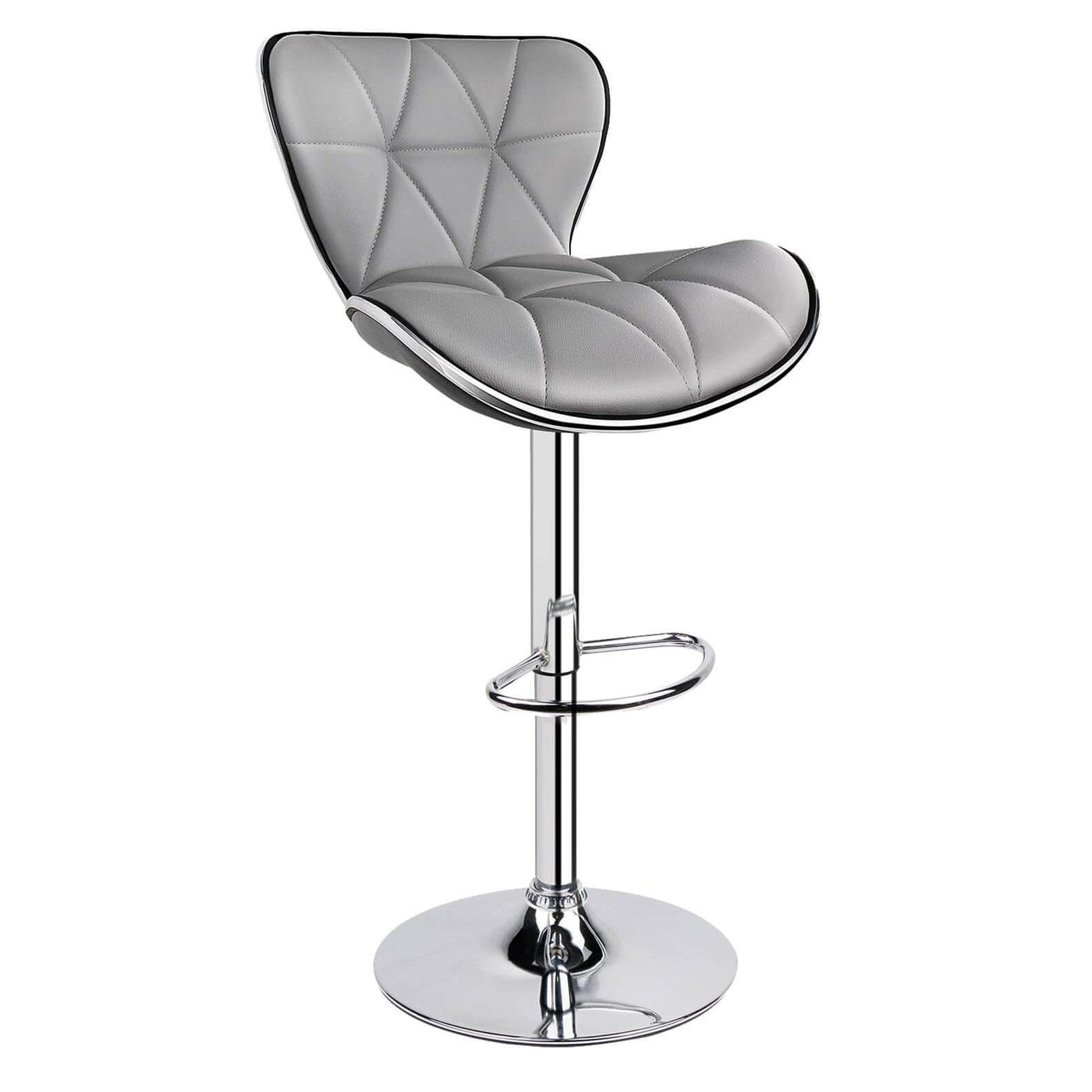 Shell Back Adjustable Swivel Bar Stool (1 Chair） - HOMEKOKO