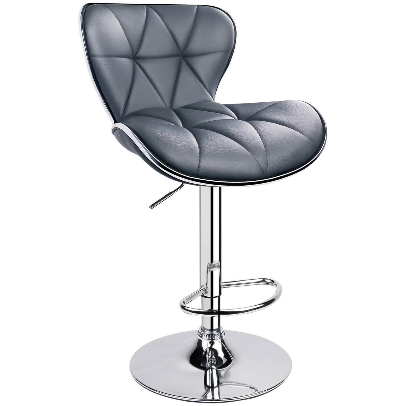 Shell Back Adjustable Swivel Bar Stool - HOMEKOKO