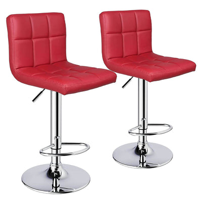 Square Swivel Adjustable Height Bar Stools - HOMEKOKO