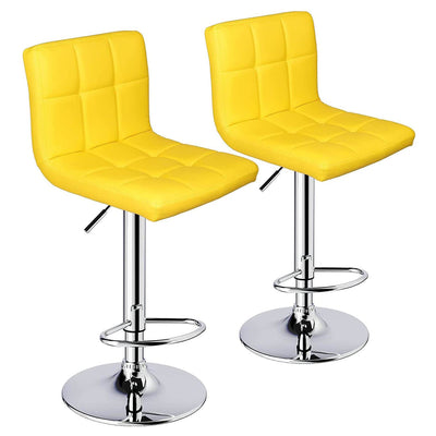 Square Swivel Adjustable Height Bar Stools - HOMEKOKO