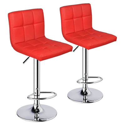 Square Swivel Adjustable Height Bar Stools - HOMEKOKO