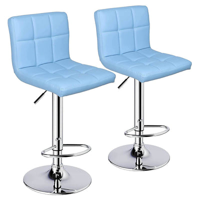 Square Swivel Adjustable Height Bar Stools - HOMEKOKO